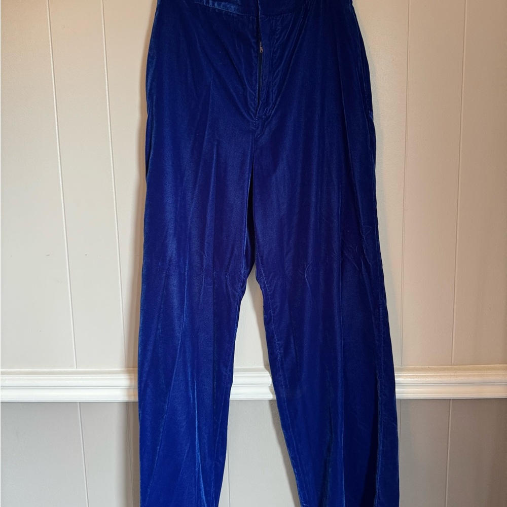 Womens Blue velvet Pants